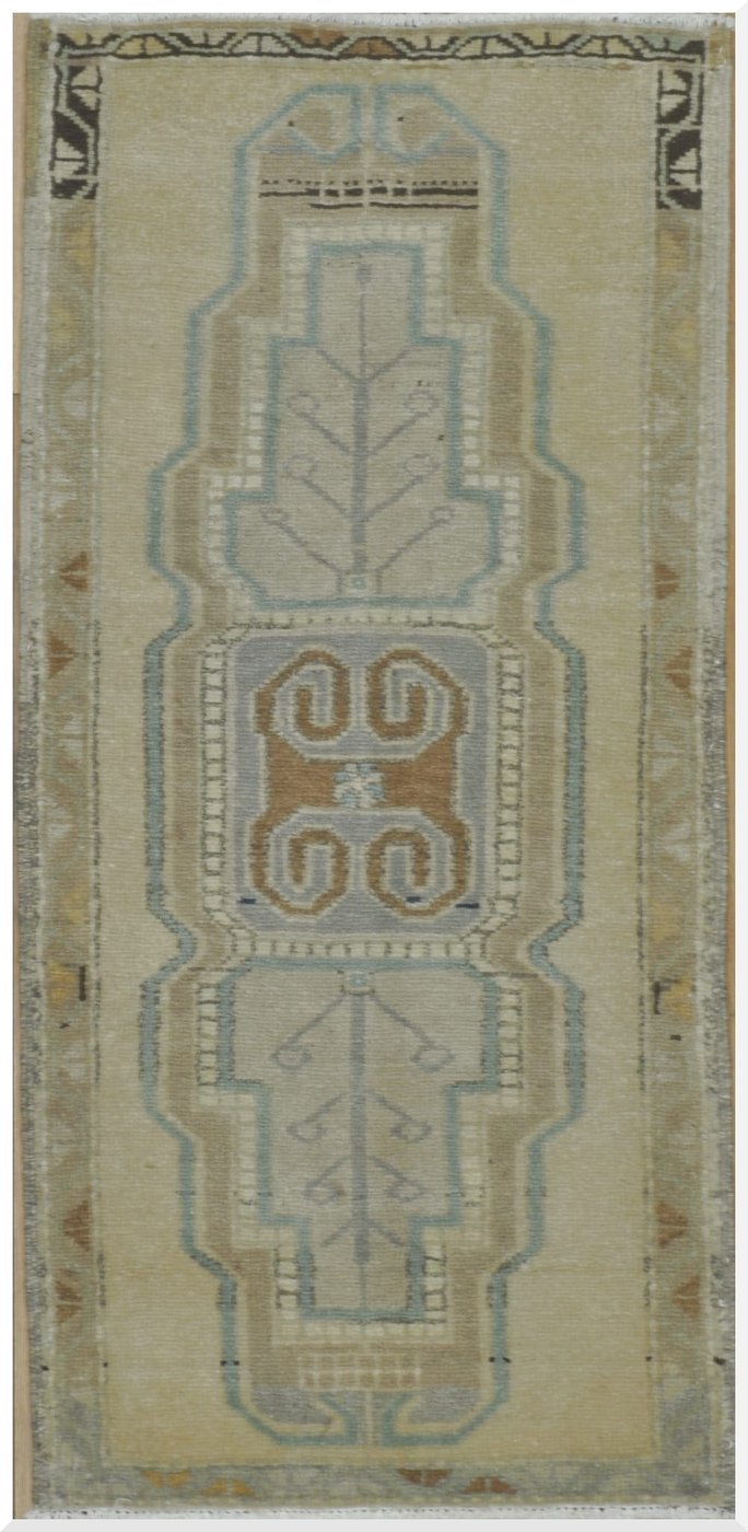 2′ x 4′ Turkish Beige Runner Rug Transitional Wool