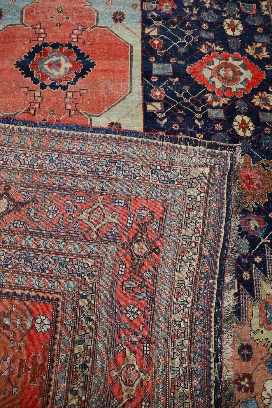 11′ x 19′ Red Fine Hand-Knotted Antique Persian Bidjar – Traditional Wool