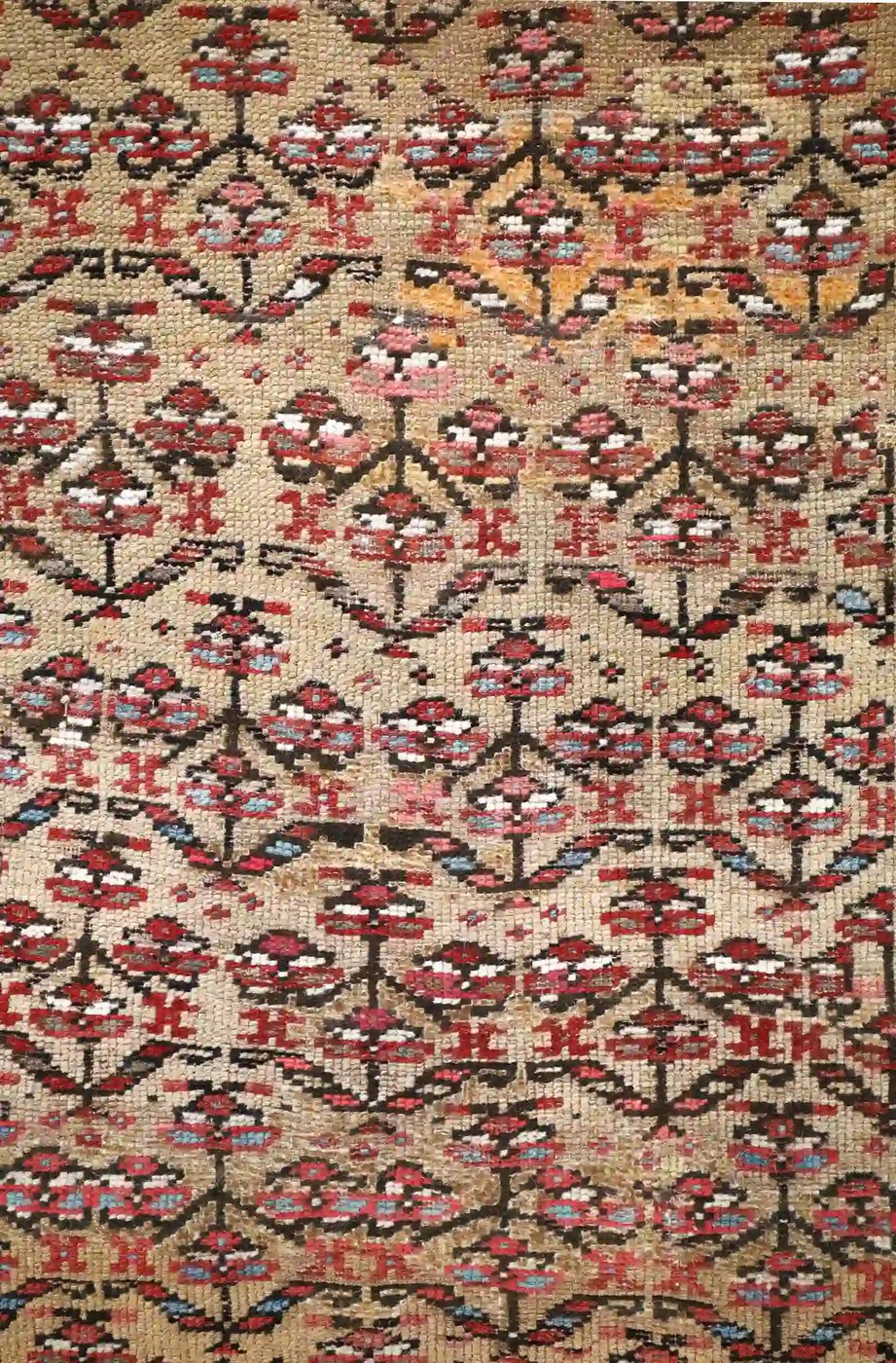 3′ x 13′ Beige Fine Hand-Knotted Persian Malayer Rug – Herati Runner Wool