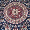 7′ x 7′ Navy Fine Round Hand-Knotted Chinese Oriental Rug – Traditional Wool