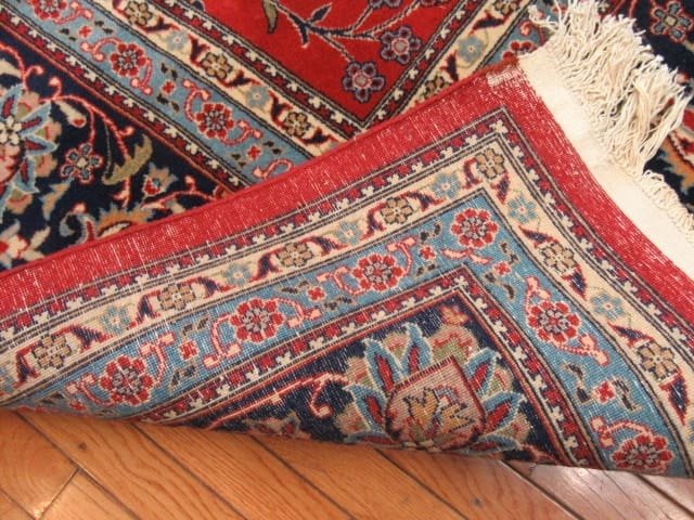 11′ x 16′ Red Fine Hand-Knotted Chinese Kashan Design Rug – Traditional Wool