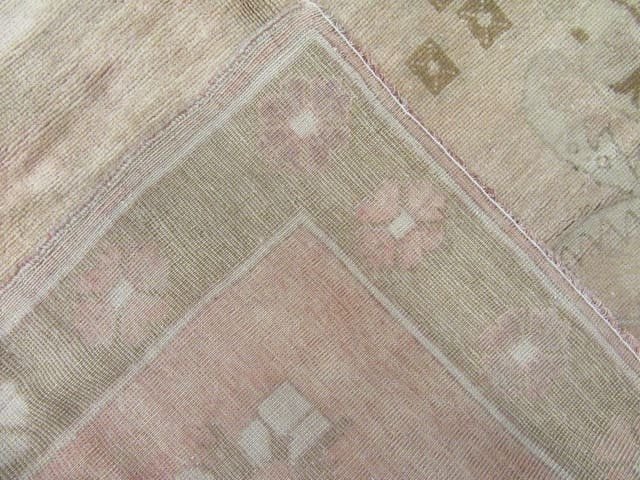 4′ x 12′ Beige Fine Hand-Knotted Turkish Oushak Rug – Transitional Wool
