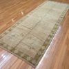 4′ x 12′ Beige Fine Hand-Knotted Turkish Oushak Rug – Transitional Wool