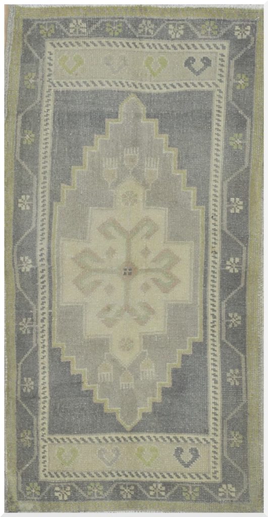 2′ x 4′ Turkish Gray Green Accent Rug Transitional Wool 2′ x 4′ Turkish Gray Green Accent Rug Transitional Wool