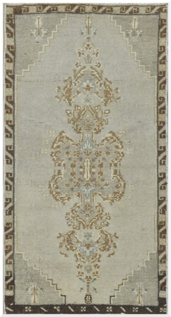 2′ x 3′ Turkish Ivory Beige Accent Rug Traditional Wool