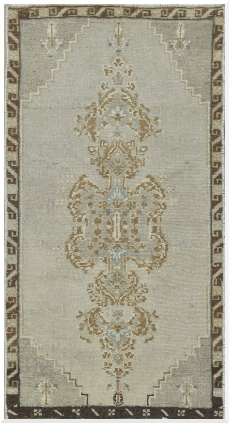 2′ x 3′ Turkish Ivory Beige Accent Rug Traditional Wool