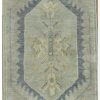 1′ x 3′ Turkish Beige Blue Accent Rug Transitional Wool