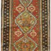 4′ x 9′ Antique Caucasian Red Tribal Rug – Hand-Knotted Wool 4′ x 9′ Antique Caucasian Red Tribal Rug – Hand-Knotted Wool