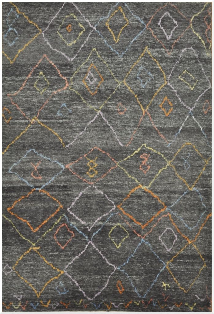 9′ x 14′ Turkey Charcoal Contemporary Rug Modern Hand Knotted Wool