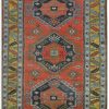 5′ x 8′ Caucasian Red Kazak Rug Traditional Hand Knotted Wool