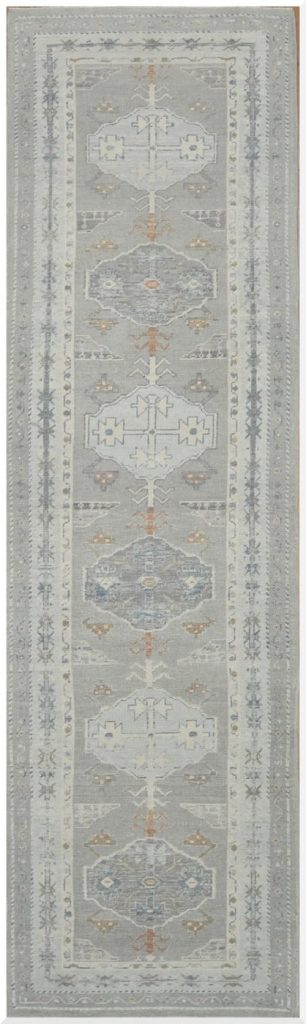 4′ x 16′ Turkish Ivory Oushak Runner Rug Hand Knotted Wool