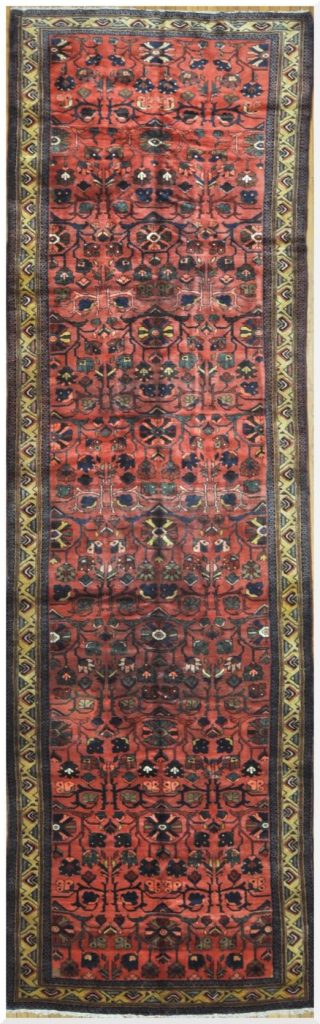 6′ x 18′ Persian Malayer(Ingelas) ventage Rug – Red – Hand Knotted Wool