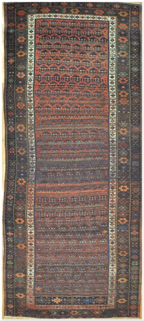 5′ x 13′ Antique Persian Kurdish Runner Rug – Hand Knotted