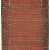 5′ x 9′ Antique Persian Malayer Rug Red Hand Knotted Wool