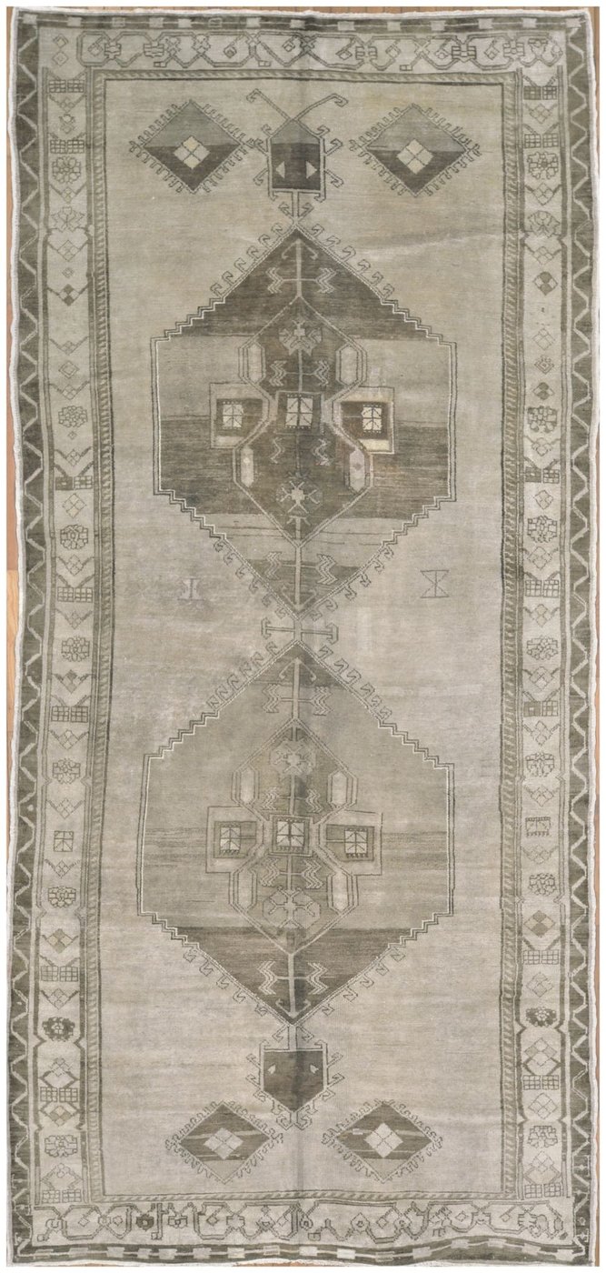 6′ x 15′ Turkish Gray Vintage Runner Rug Tribal Transitional Wool 6′ x 15′ Turkish Gray Vintage Runner Rug Tribal Transitional Wool