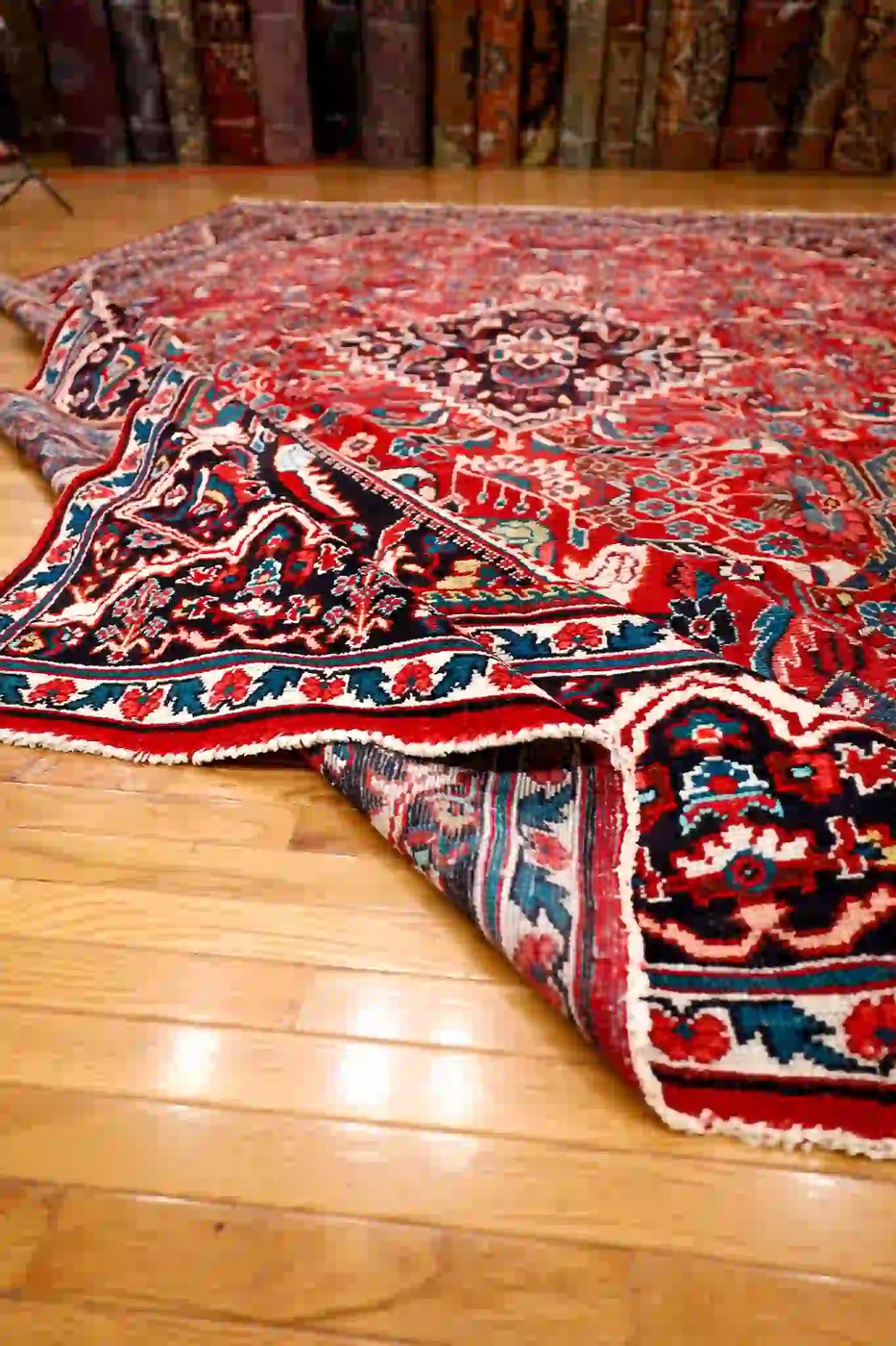 11′ x 17′ Red Fine Hand-Knotted Persian Mahal – Traditional Wool