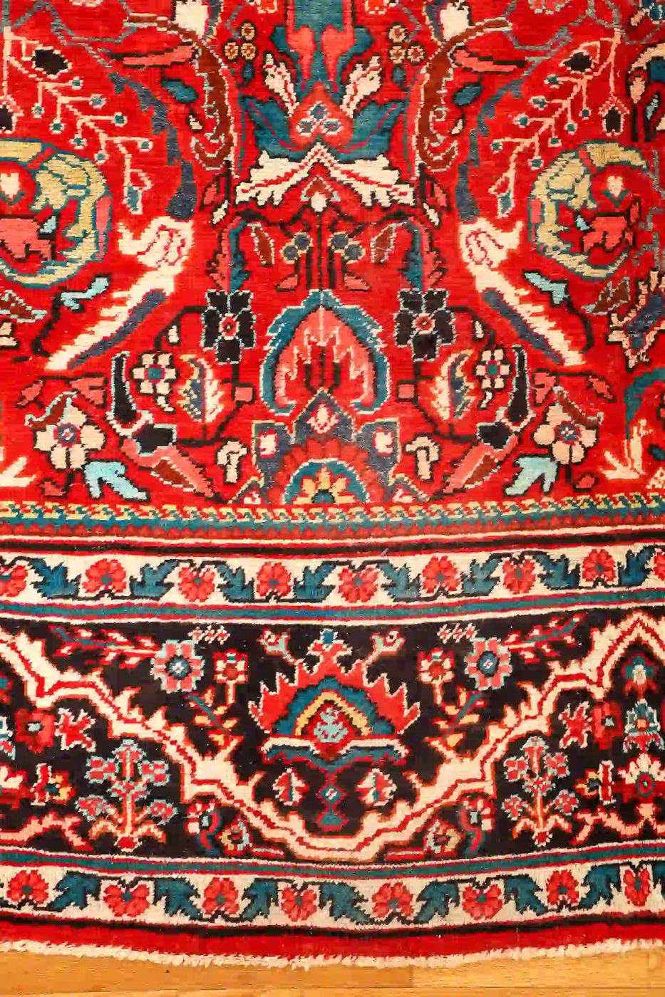 11′ x 17′ Red Fine Hand-Knotted Persian Mahal – Traditional Wool