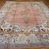 10′ x 13′ Peach Fine Hand-Knotted Semi-Antique Turkish Oushak Rug – Traditional Wool