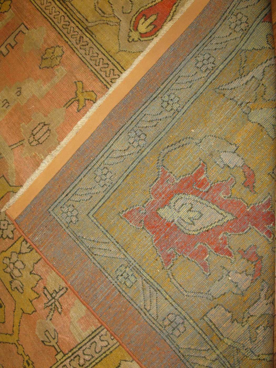 11′ x 13′ Salmon Fine Hand-Knotted Indian Agra Rug – Traditional Wool and Cotton