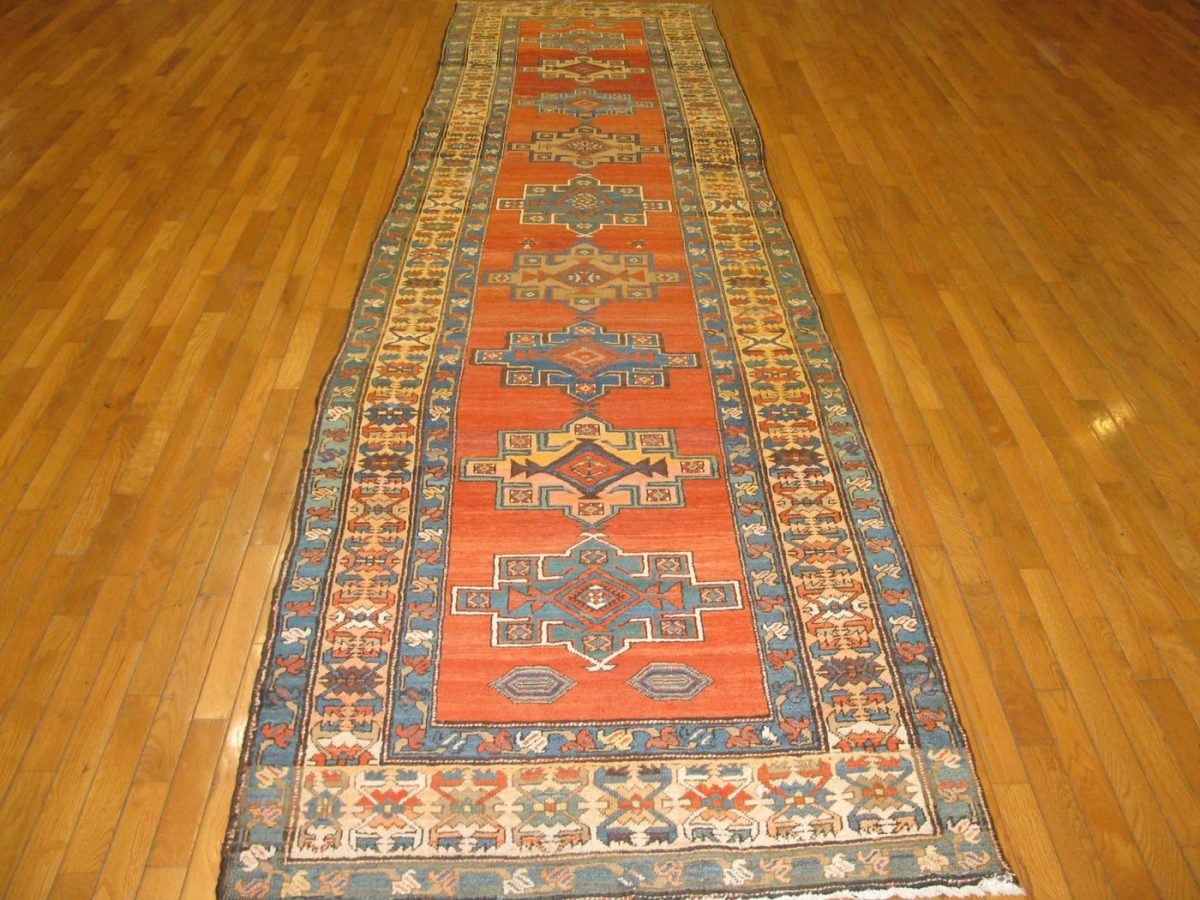 4′ x 14′ Red Fine Hand-Knotted Persian Bakhashayesh Runner – Traditional Wool