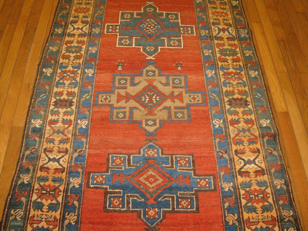 4′ x 14′ Red Fine Hand-Knotted Persian Bakhashayesh Runner – Traditional Wool
