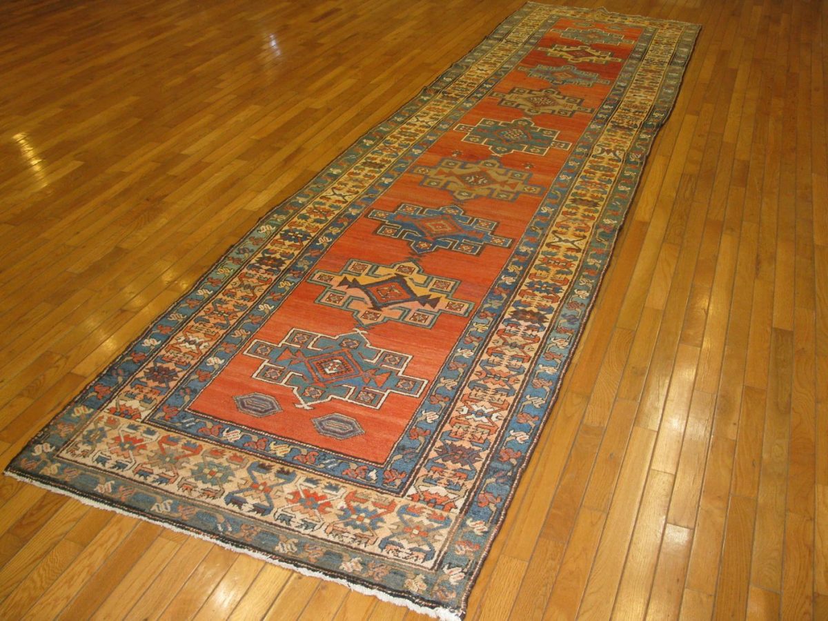 4′ x 14′ Red Fine Hand-Knotted Persian Bakhashayesh Runner – Traditional Wool