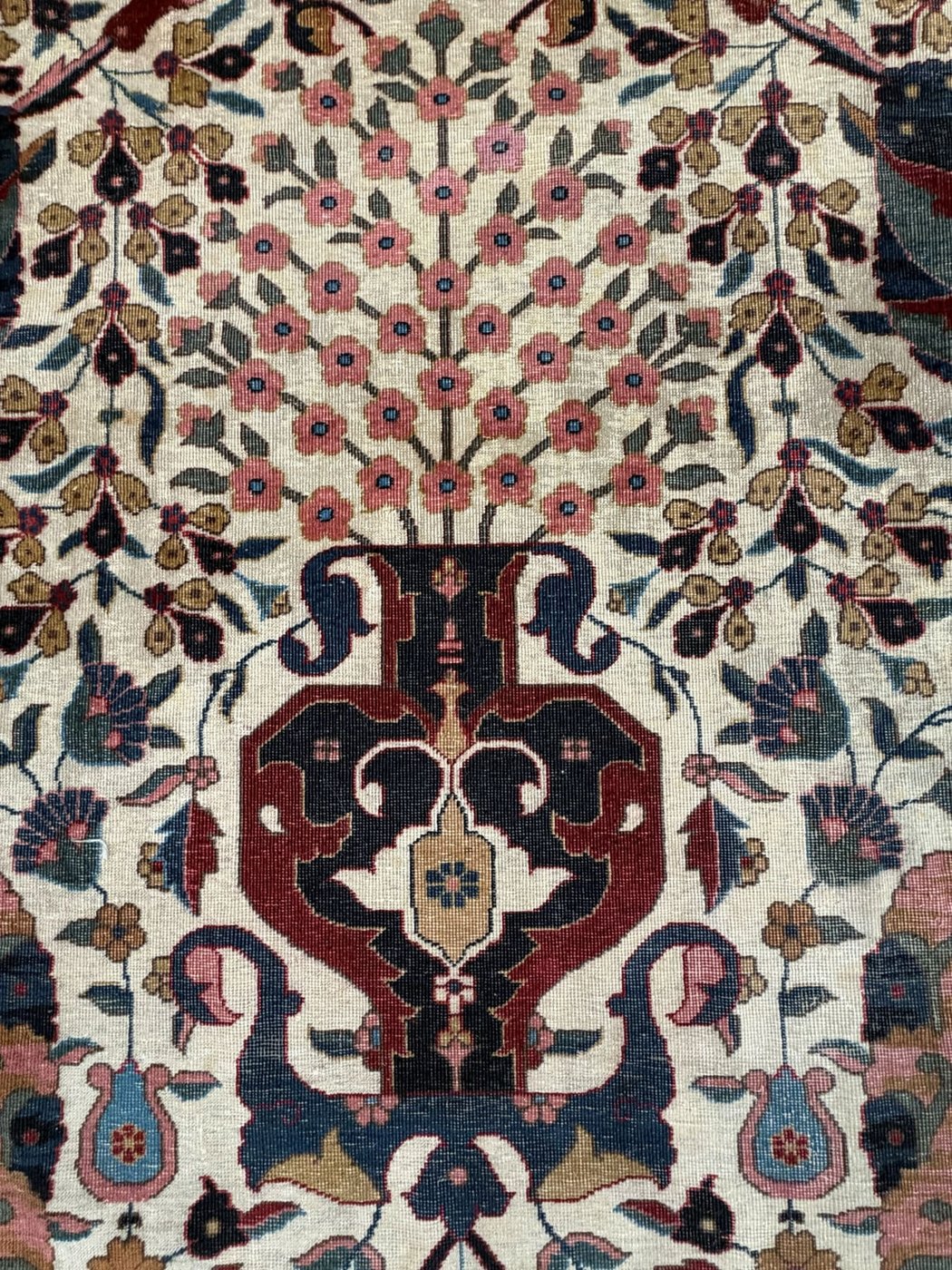 14′ x 20′ Ivory Fine Hand-Knotted Antique Indian Agra Rug – Traditional Wool