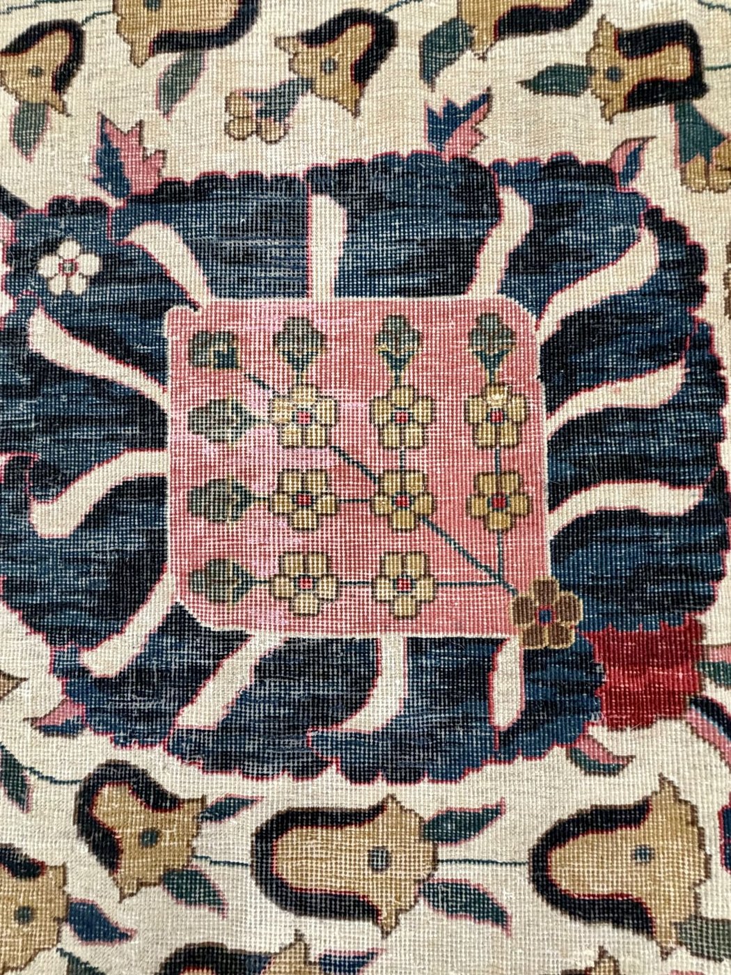 14′ x 20′ Ivory Fine Hand-Knotted Antique Indian Agra Rug – Traditional Wool