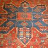 9′ x 12′ Terracotta and Indigo Hand-Knotted Antique Persian Serapi Rug – Investment Grade Wool