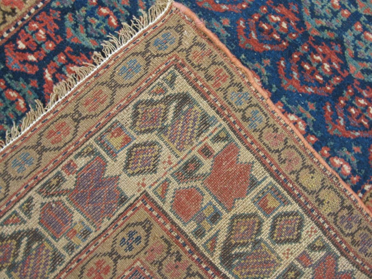 3′ x 11′ Navy Fine Hand-Knotted Persian Kurdish Runner – Traditional Wool
