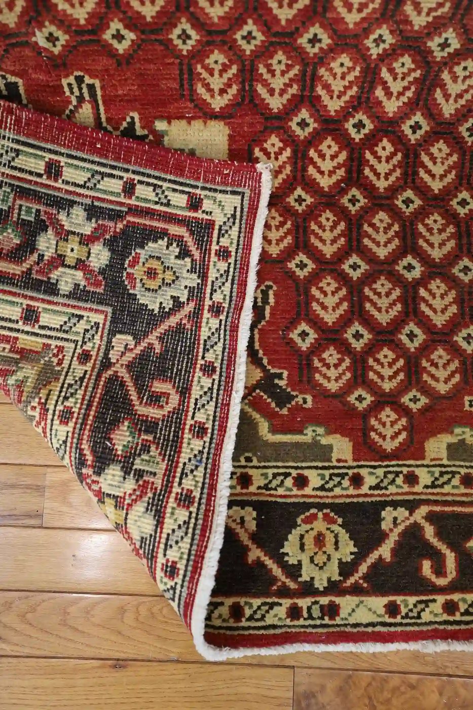 4′ x 12′ Beige Fine Hand-Knotted Vintage Turkish Oushak Runner – Traditional Wool