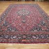 12′ x 17′ Red Fine Hand-Knotted Vintage Persian Mashad – Traditional Wool