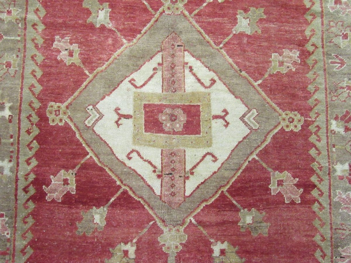 5′ x 10′ Red Fine Hand-Knotted Turkish Vintage Rug – Transitional Tribal Wool