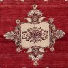 7′ x 9′ Red Fine Hand-Knotted Turkish Oushak Rug – Traditional Wool