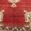 7′ x 9′ Red Fine Hand-Knotted Turkish Oushak Rug – Traditional Wool