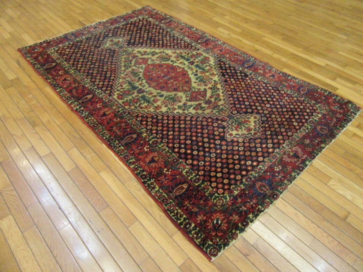 5′ x 7′ Navy Fine Hand-Knotted Persian Bakhtiary Rug – Traditional Wool