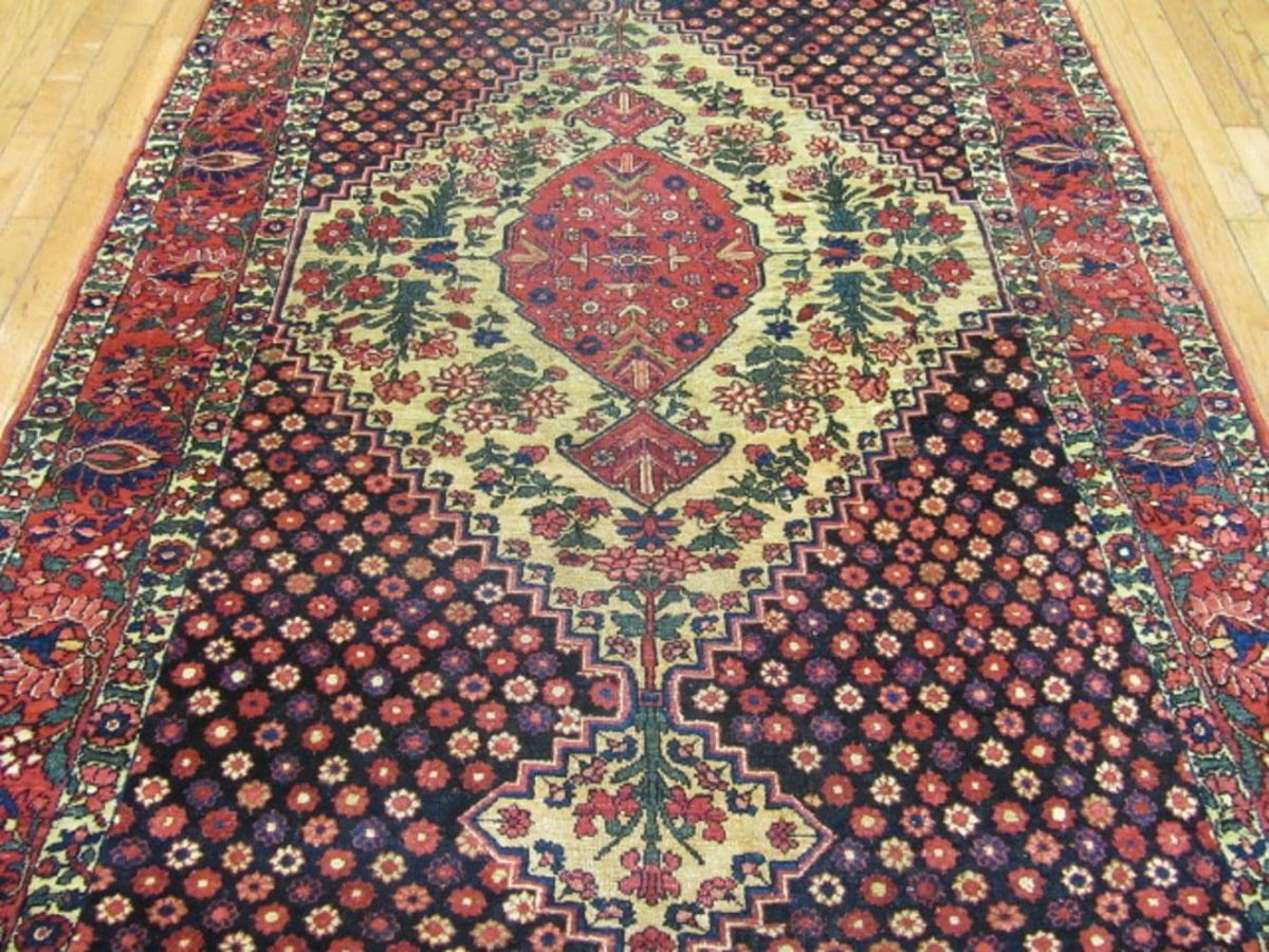 5′ x 7′ Navy Fine Hand-Knotted Persian Bakhtiary Rug – Traditional Wool