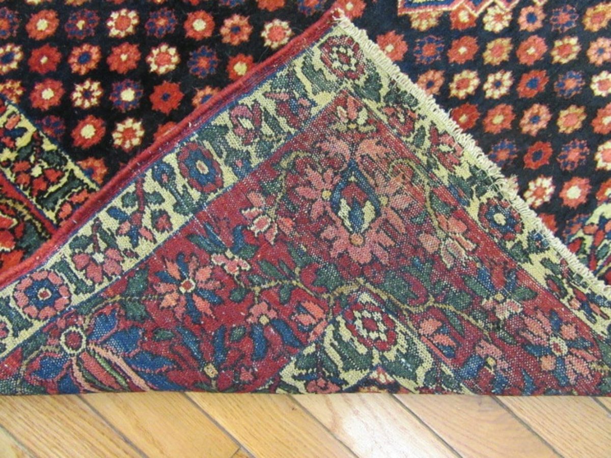 5′ x 7′ Navy Fine Hand-Knotted Persian Bakhtiary Rug – Traditional Wool