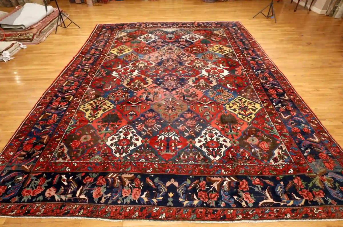 12′ x 16′ Red Fine Hand-Knotted Persian Bakhtiari – Traditional Wool