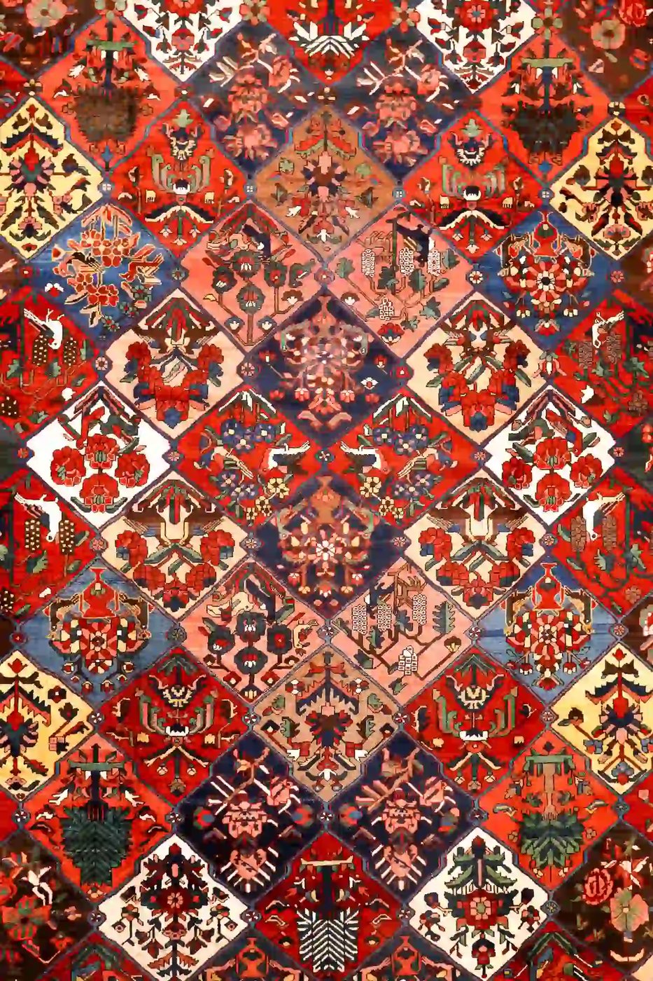 12′ x 16′ Red Fine Hand-Knotted Persian Bakhtiari – Traditional Wool