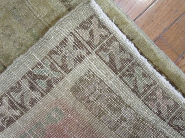 2′ x 3′ Beige Fine Hand-Knotted Turkish Vintage Rug – Transitional Wool