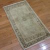2′ x 3′ Beige Fine Hand-Knotted Turkish Vintage Rug – Transitional Wool