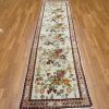 3′ x 10′ Ivory Fine Hand-Knotted Turkish Vintage Rug – Transitional Wool