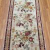 3′ x 10′ Ivory Fine Hand-Knotted Turkish Vintage Rug – Transitional Wool