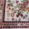 3′ x 10′ Ivory Fine Hand-Knotted Turkish Vintage Rug – Transitional Wool