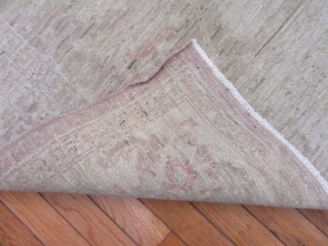 6′ x 6′ Beige Fine Hand-Knotted Pakistani Oriental Rug – Transitional Wool