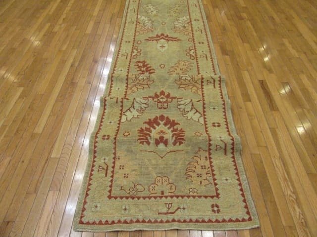 3′ x 22′ Beige Fine Hand-Knotted Turkish Vintage Runner – Transitional Wool