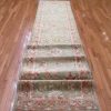 3′ x 18′ Pale Green Fine Hand-Knotted Turkish Oushak Runner – Transitional Wool
