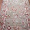 3′ x 18′ Pale Green Fine Hand-Knotted Turkish Oushak Runner – Transitional Wool