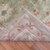 3′ x 18′ Pale Green Fine Hand-Knotted Turkish Oushak Runner – Transitional Wool